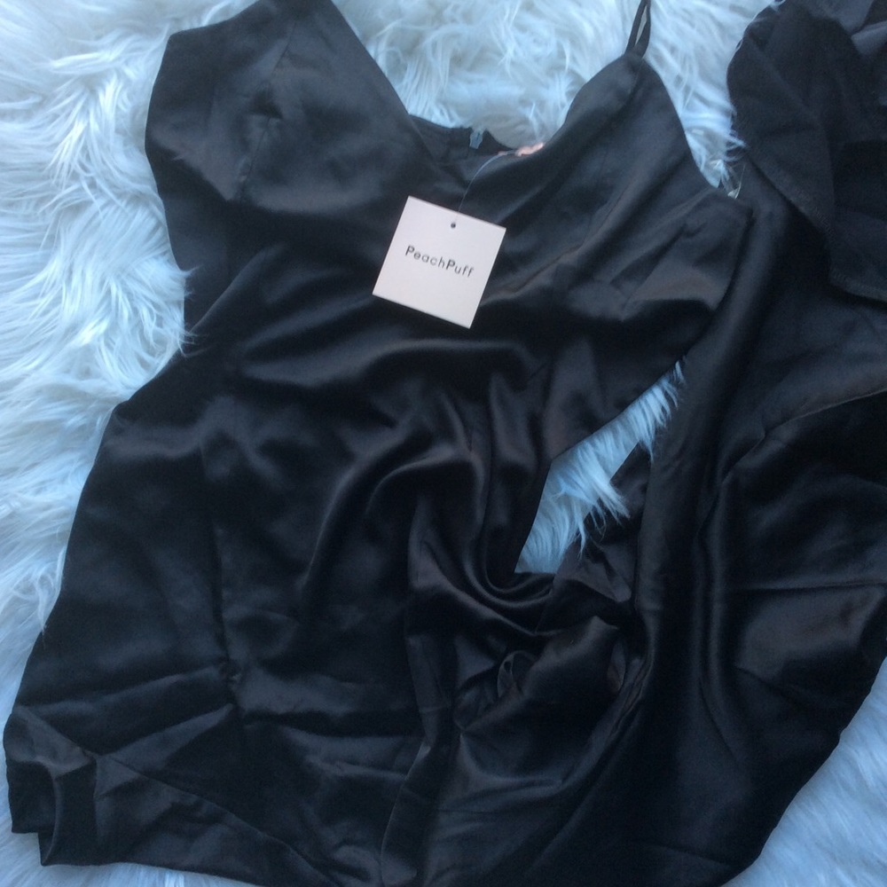 BNWT Satin Hi-Lo Cocktail Dress - Picture 3 of 5